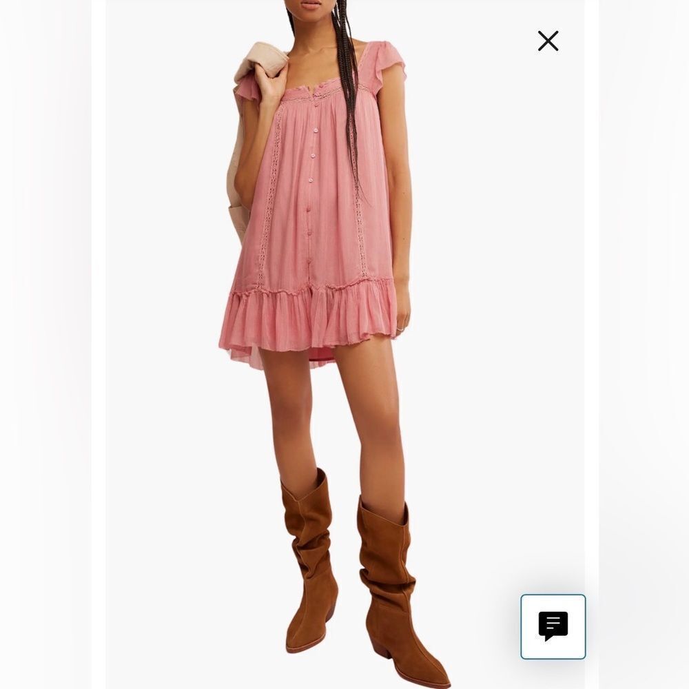 Free People Olivia Gauze Babydoll Dress Sz Sm NWT